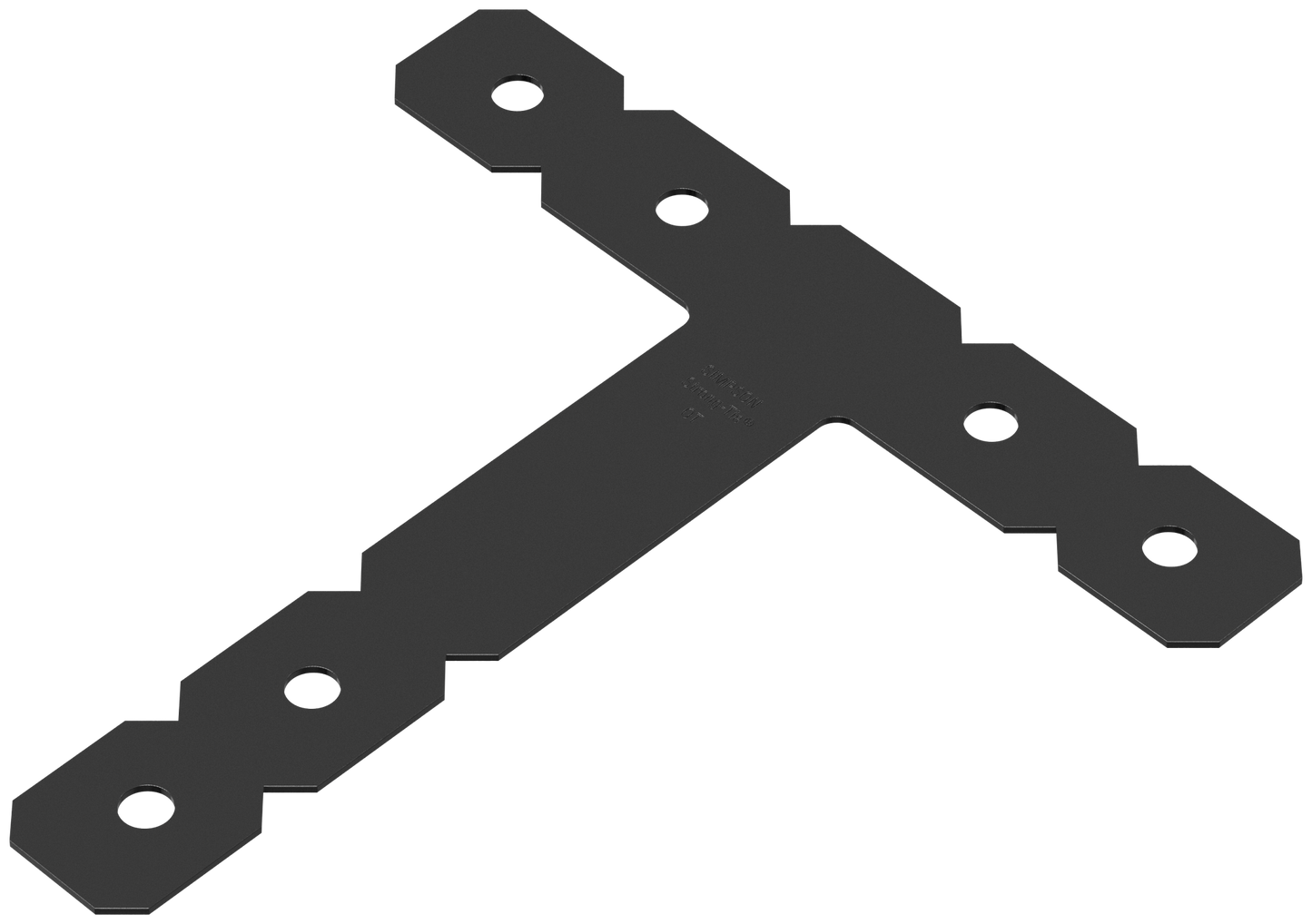 Simpson Strong-Tie OT OT 12 in. x 12 in. Black Powder-Coated Ornamental T Strap (Pack of 5)