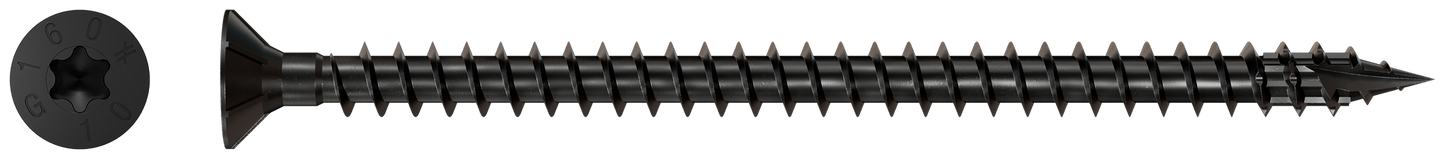 Simpson Strong-Tie SDCF10X160-R30 Strong-Drive® SDCF TIMBER-CF Screw — 0.390 in. x 6-1/4 in. T50, E-Coat® (30-Qty) (Pack of 6)
