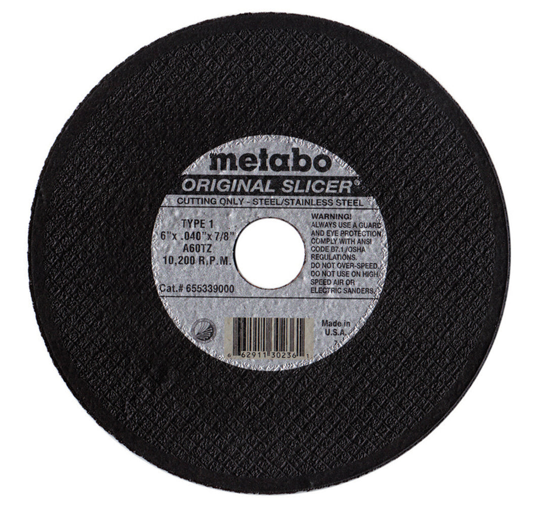 Metabo 655339000 6" x .040 Orignal Slicer Wheel