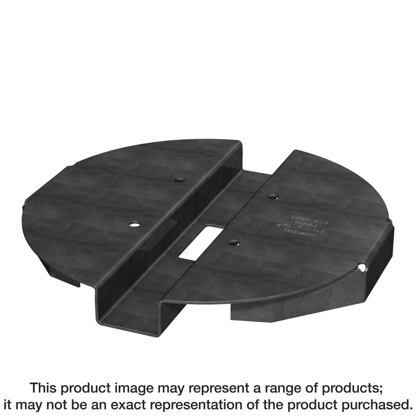 Simpson Strong-Tie PBV10PC PBV 10-in. Black Powder-Coated Hidden Standoff Post Base for Viga Post (Pack of 6)