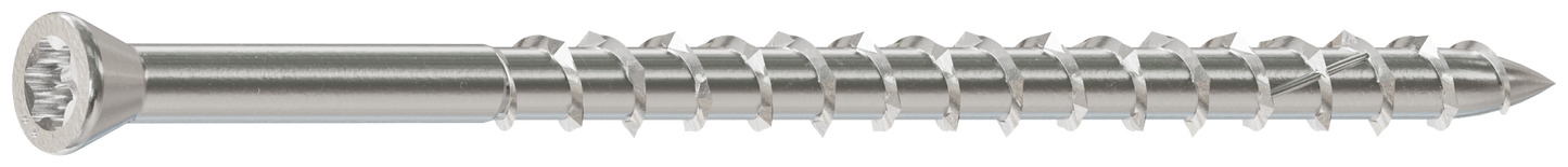 Simpson Strong-Tie S08300WPB Deck-Drive™ DWP WOOD SS Screw — #8 x 3 in. T-20, Trim Head, Type 305 (1750-Qty) (Pack of 64)