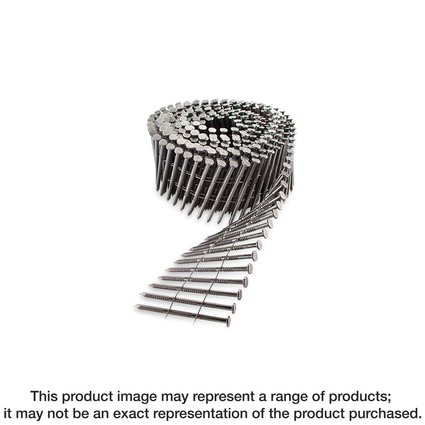 Simpson Strong-Tie S11A300PNJ 15° Wire Coil, Full Round Head, Ring-Shank Decking/Framing Nail — 3 in. x 0.12 in. Type 304 (1800-Qty)