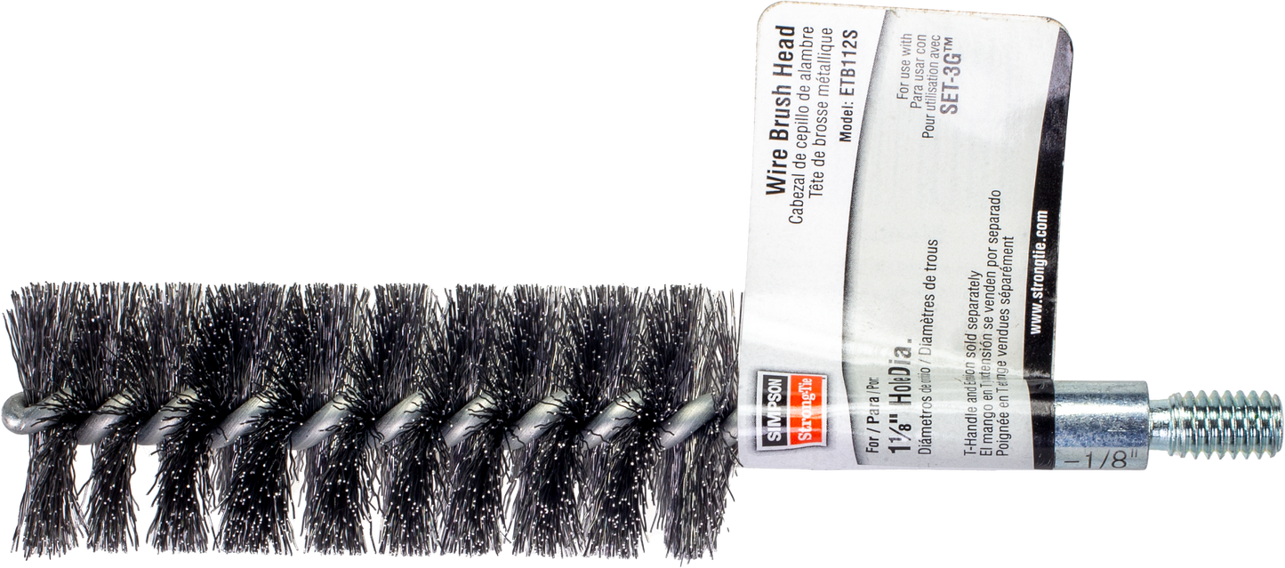 Simpson Strong-Tie ETB112S ETBS 1-1/8-in. Wire Hole-Cleaning Brush Head (Pack of 25)