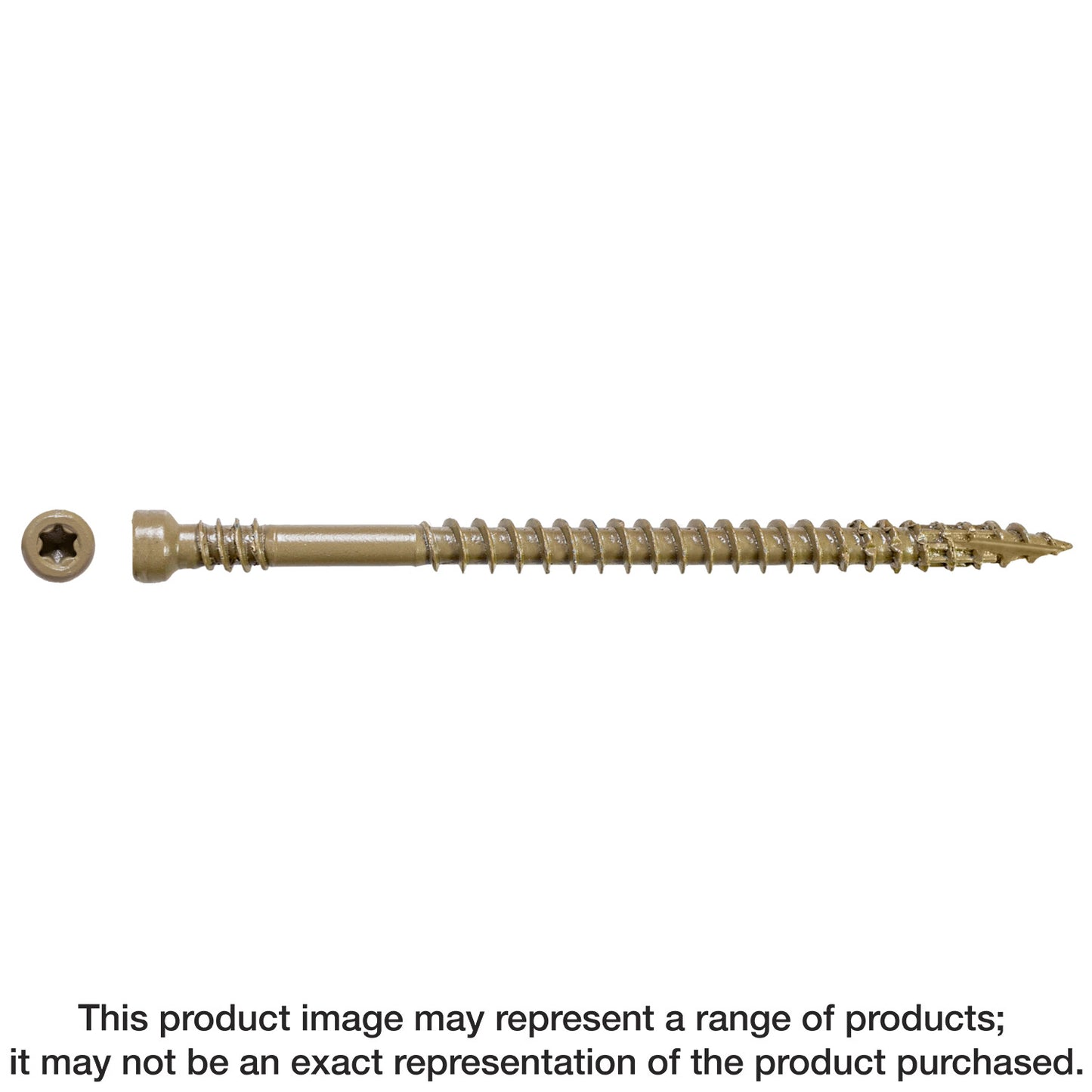 Simpson Strong-Tie FT07212R100W Finish Trim Screw — #7 x 2-1/2 in. T10, Trim-Head, Quik Guard®, White (100-Qty) (Pack of 5)