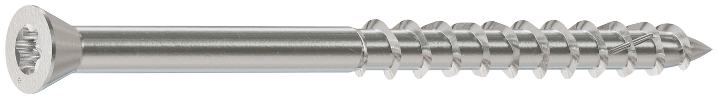 Simpson Strong-Tie T07225WP1 Deck-Drive™ DWP WOOD SS Screw — #7 x 2-1/4 in. T-15, Trim Head, Type 316 (1 lb.) (Pack of 10)