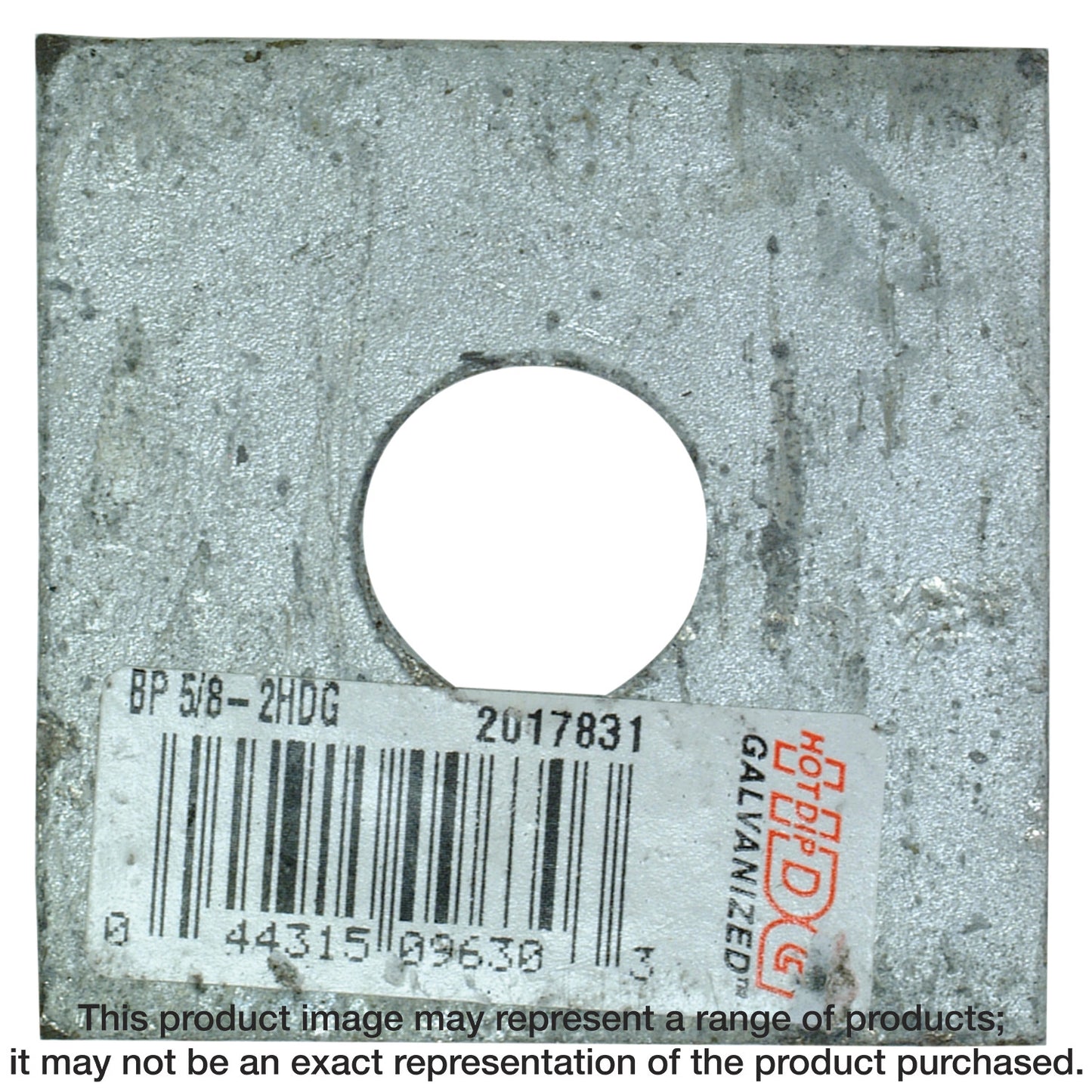 Simpson Strong-Tie BP 5/8-2HDG BP 2 in. x 2 in. Hot-Dip Galvanized Bearing Plate with 5/8 in. Bolt Dia.