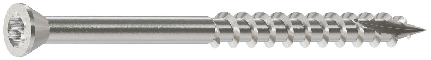 Simpson Strong-Tie T07225FTB Trim-Head Screw, 6-Lobe Drive — #7 x 2-1/4 in. T-15 Type 316 (3000-Qty) (Pack of 64)