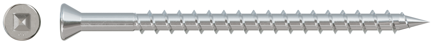 Simpson Strong-Tie SSDTH212S Trim-Head Screw — Sharp Point (Collated) — #7 x 3 in. #2 SQ Type 305 (1000-Qty) (Pack of 100)
