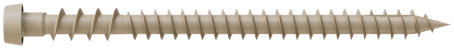 Simpson Strong-Tie DCU234TN02MB Deck-Drive™ DCU COMPOSITE Screw — #10 x 2-3/4 in. T20, Quik Guard®, Tan 02 (1750-Qty) (Pack of 64)