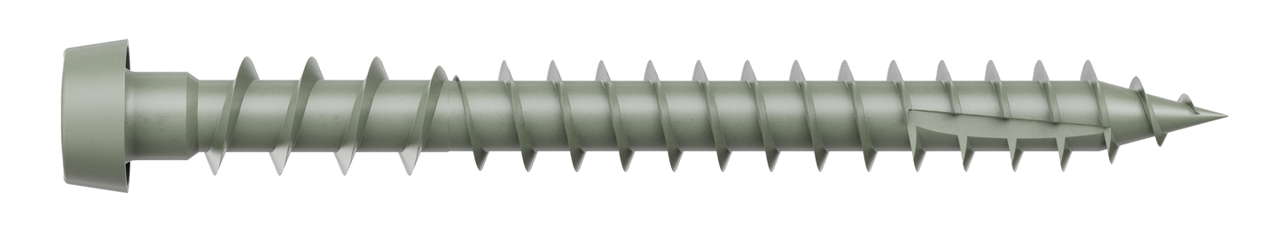 Simpson Strong-Tie DCU2GRR350 Deck-Drive™ DCU COMPOSITE Screw — #10 x 2 in. T20, Quik Guard®, Gray (350-Qty) (Pack of 6)