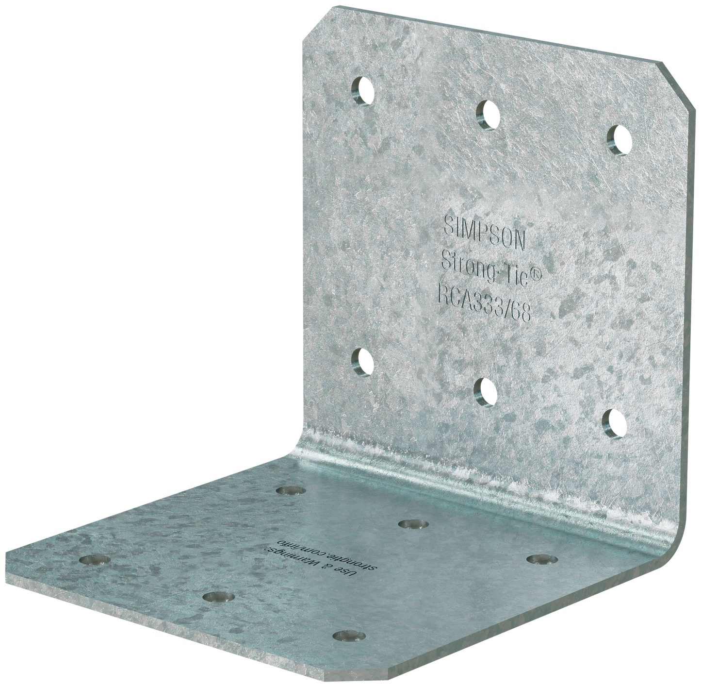 Simpson Strong-Tie RCA333/68-R85 RCA 3 in. x 3 in. x 3 in. 14-Gauge Galvanized Rigid Connector Angle (85-Qty) (Pack of 40)