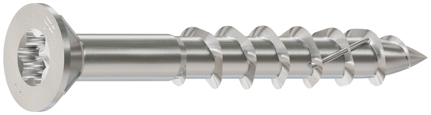 Simpson Strong-Tie S10150WP1 Deck-Drive™ DWP WOOD SS Screw — #10 x 1-1/2 in. T-25, Flat Head, Type 305 (1 lb.) (Pack of 10)