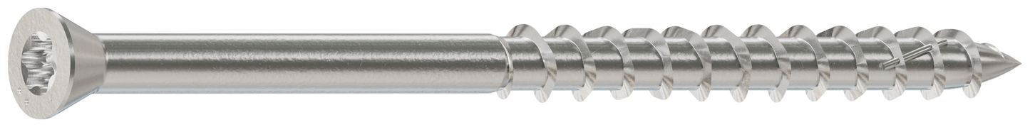 Simpson Strong-Tie S07250WP5 Deck-Drive™ DWP WOOD SS Screw — #7 x 2-1/2 in. T-15, Trim Head, Type 305 (5 lb.) (Pack of 6)