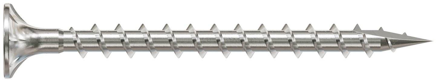 Simpson Strong-Tie T08225WQ1 Fiber-Cement Screw — #8 x 2-1/4 in. #2 Square Wafer-Head, Type 316 (100-Qty) (Pack of 800)