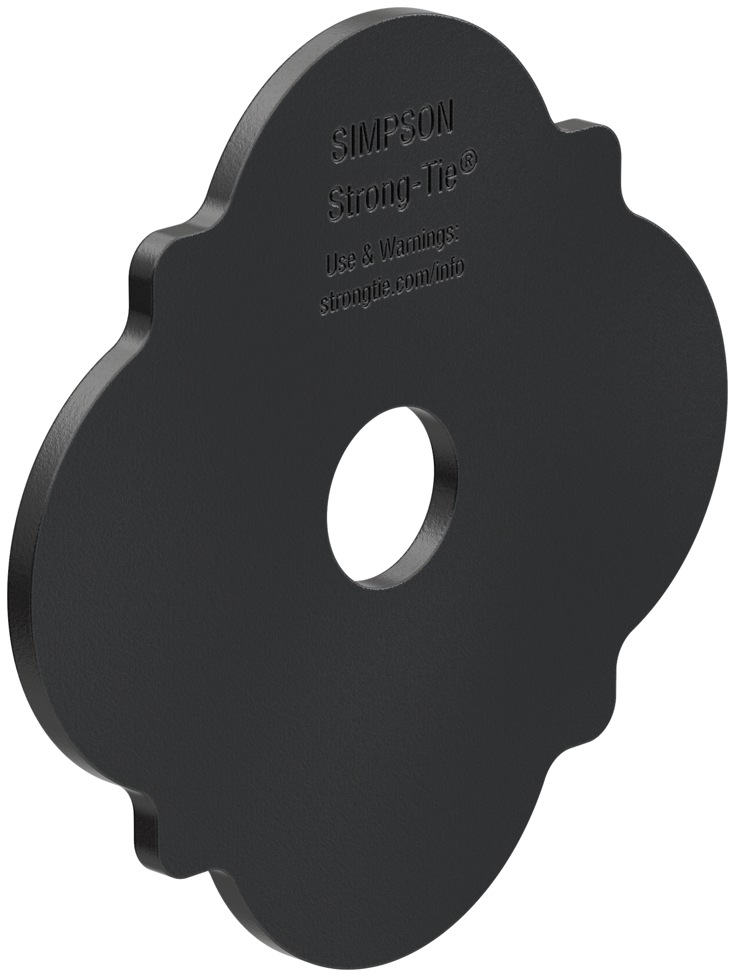 Simpson Strong-Tie APDMW56 Outdoor Accents® Mission Collection® ZMAX®, Black Powder-Coated Decorative Washer