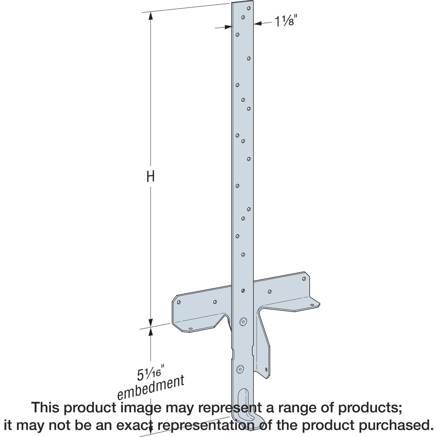 Simpson Strong-Tie HETAL20Z HETAL 20 in. ZMAX® Galvanized Heavy Embedded Truss Anchor (Pack of 1800)