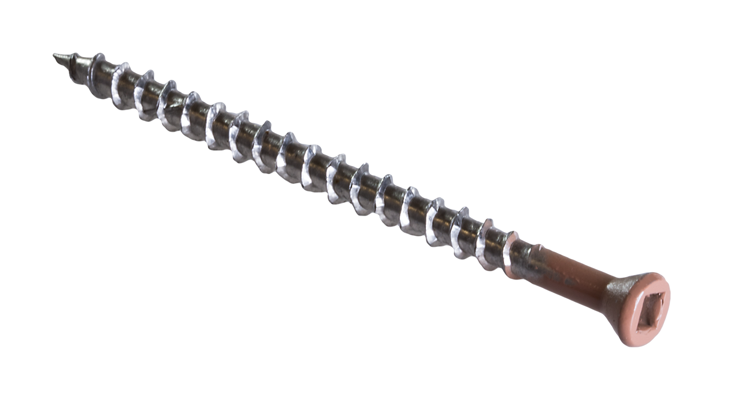 Simpson Strong-Tie DTH212S305TN04 Trim-Head Screw — Sharp Point (Collated) — #7 x 2-1/2 in. #2 Square Type 305 Tan 04 (1000-Qty)
