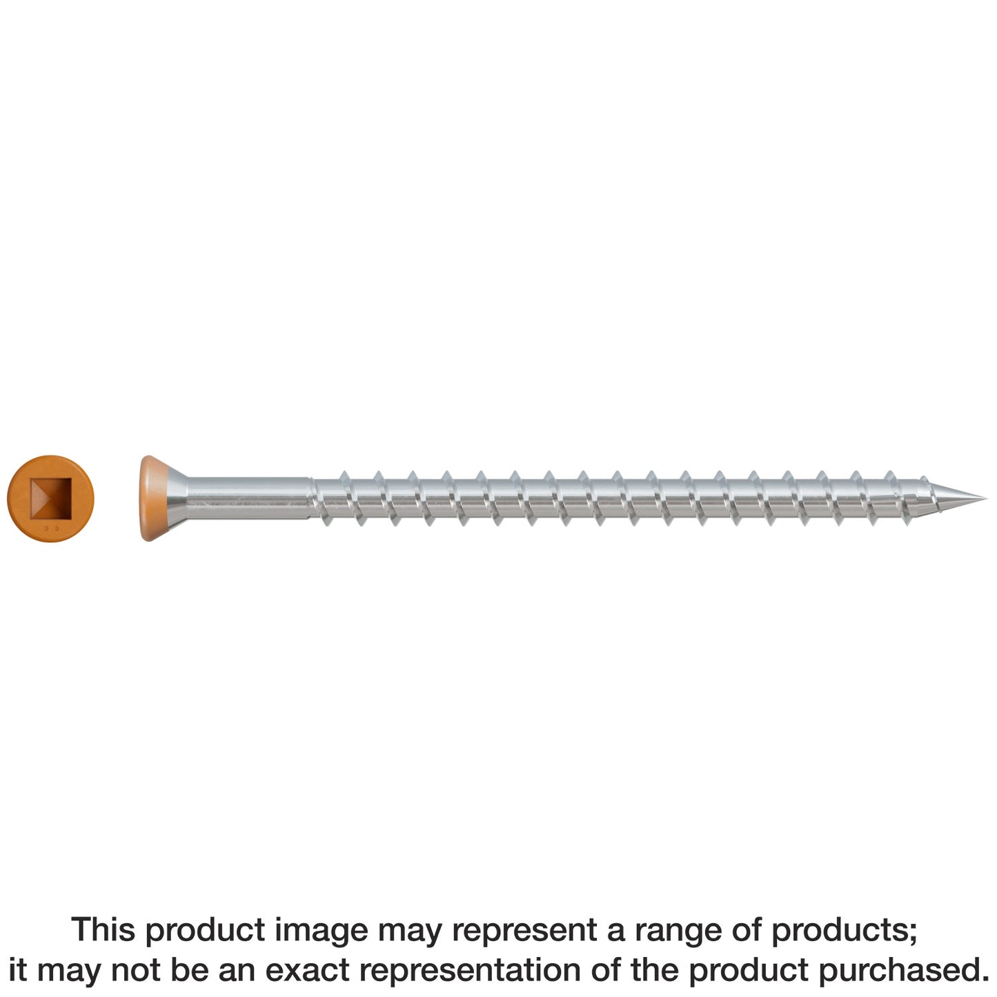 Simpson Strong-Tie DTH212S305TN04 Trim-Head Screw — Sharp Point (Collated) — #7 x 2-1/2 in. #2 Square Type 305 Tan 04 (1000-Qty) (Pack of 100)