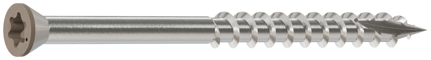Simpson Strong-Tie T07225FT70GR01 Trim-Head Screw, 6-Lobe Drive — #7 x 2-1/4 in. T-15 Type 316, Gray 01 (70-Qty) (Pack of 600)