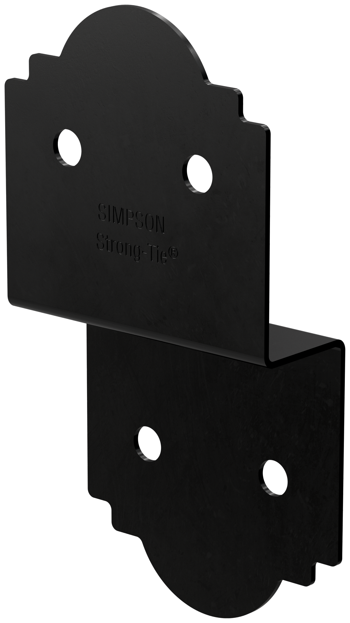 Simpson Strong-Tie APDJT1.75-6 Outdoor Accents® Mission Collection® 5 in. ZMAX®, Black Powder-Coated Deck Joist Tie for 1-3/4 in. Wood