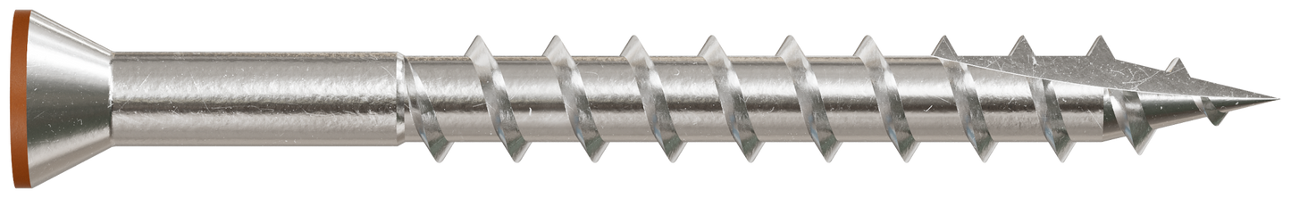 Simpson Strong-Tie T07162FT70TN01 Trim-Head Screw, 6-Lobe Drive — #7 x 1-5/8 in. T-15 Type 316, Tan 01 (70-Qty)