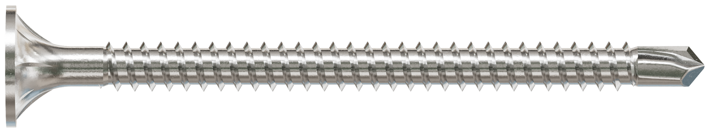 Simpson Strong-Tie F08T225WDC Self-Drilling Fiber-Cement Screw — #8 x 2-1/4 in. #2 Square Drive, Type 410 (100-Qty) (Pack of 4)