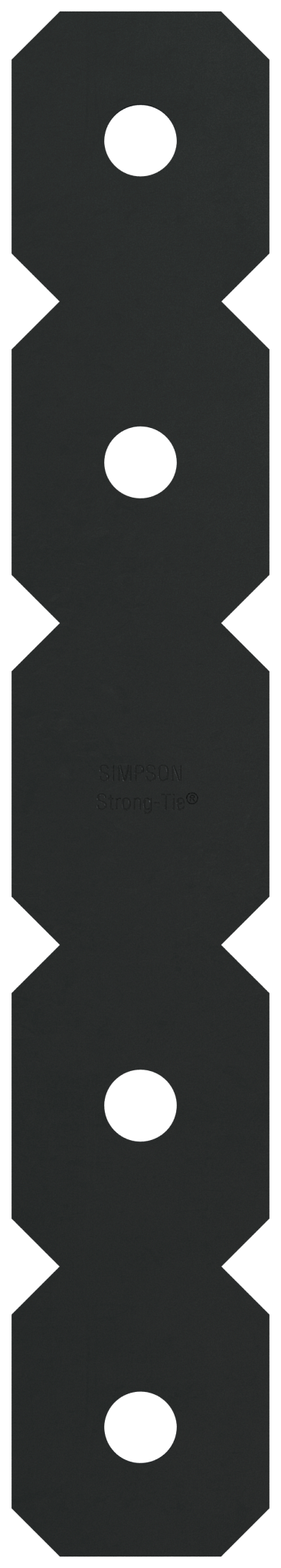Simpson Strong-Tie OS OS 2 in. x 12 in. Black Powder-Coated Ornamental Strap