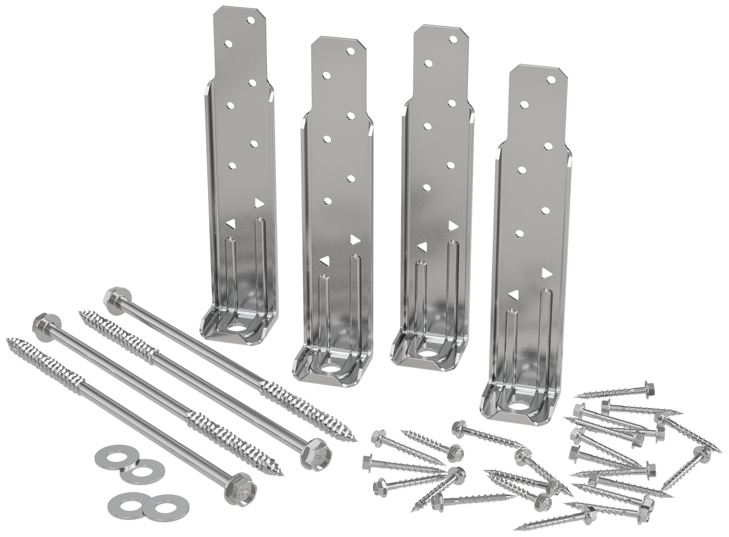 Simpson Strong-Tie DTT1SS-KT DTT1SS™ Stainless-Steel Deck Tension Tie Kit for 2x with Screws (4-Qty) (Pack of 4)