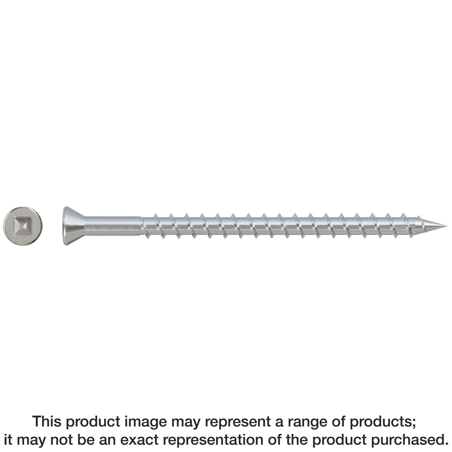 Simpson Strong-Tie SSDTH212S Trim-Head Screw — Sharp Point (Collated) — #7 x 3 in. #2 SQ Type 305 (1000-Qty) (Pack of 100)