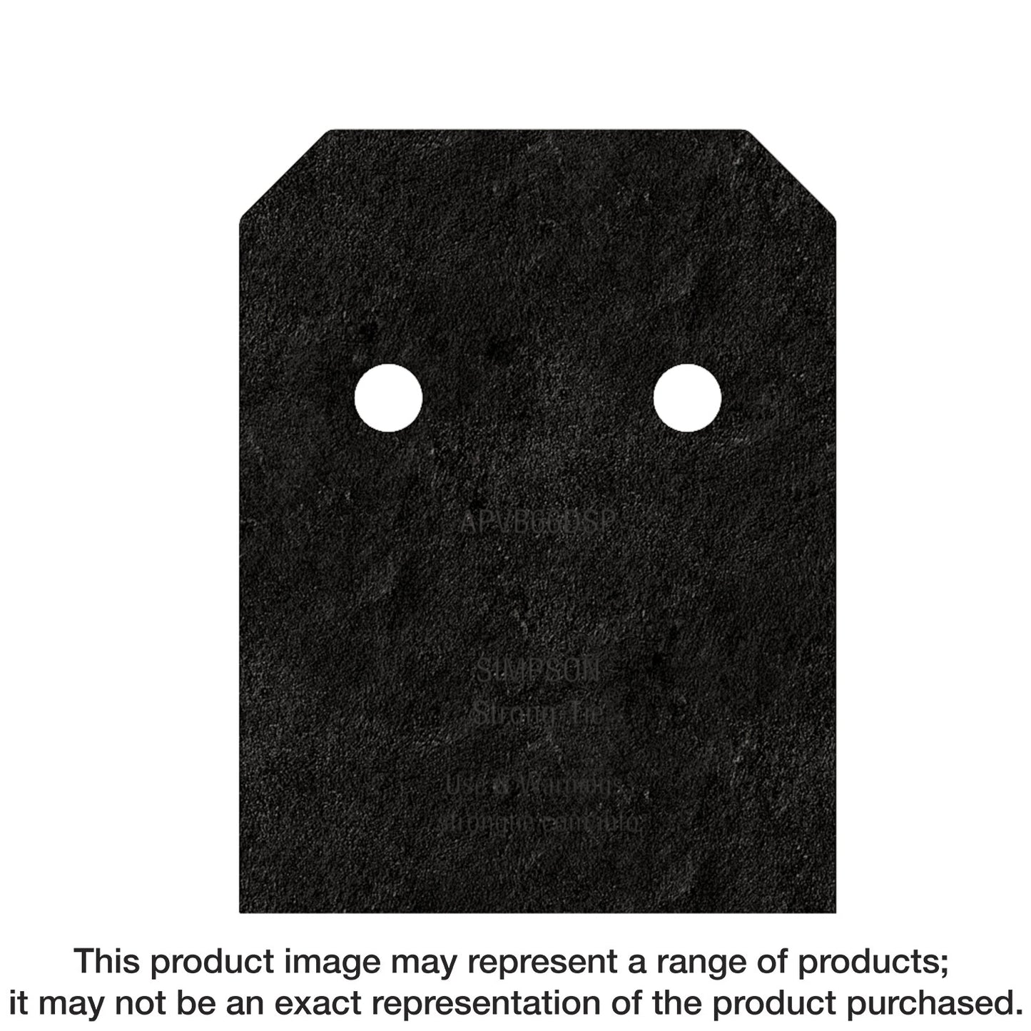 Simpson Strong-Tie APVB66DSP Outdoor Accents® Avant Collection™ ZMAX®, Black Post Base Side Plate for 6x (Qty-2) (Pack of 10)