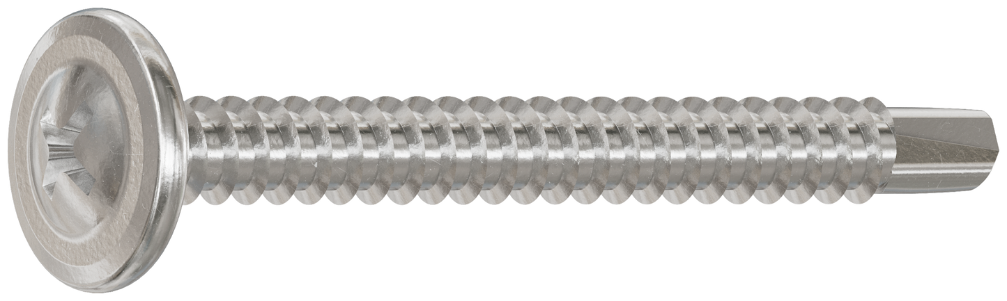 Simpson Strong-Tie F08T162KDB Self-Drilling Wire-Lath Modified Truss-Head Screw — #8 x 1-5/8 in. Type 410 (3000-Qty)