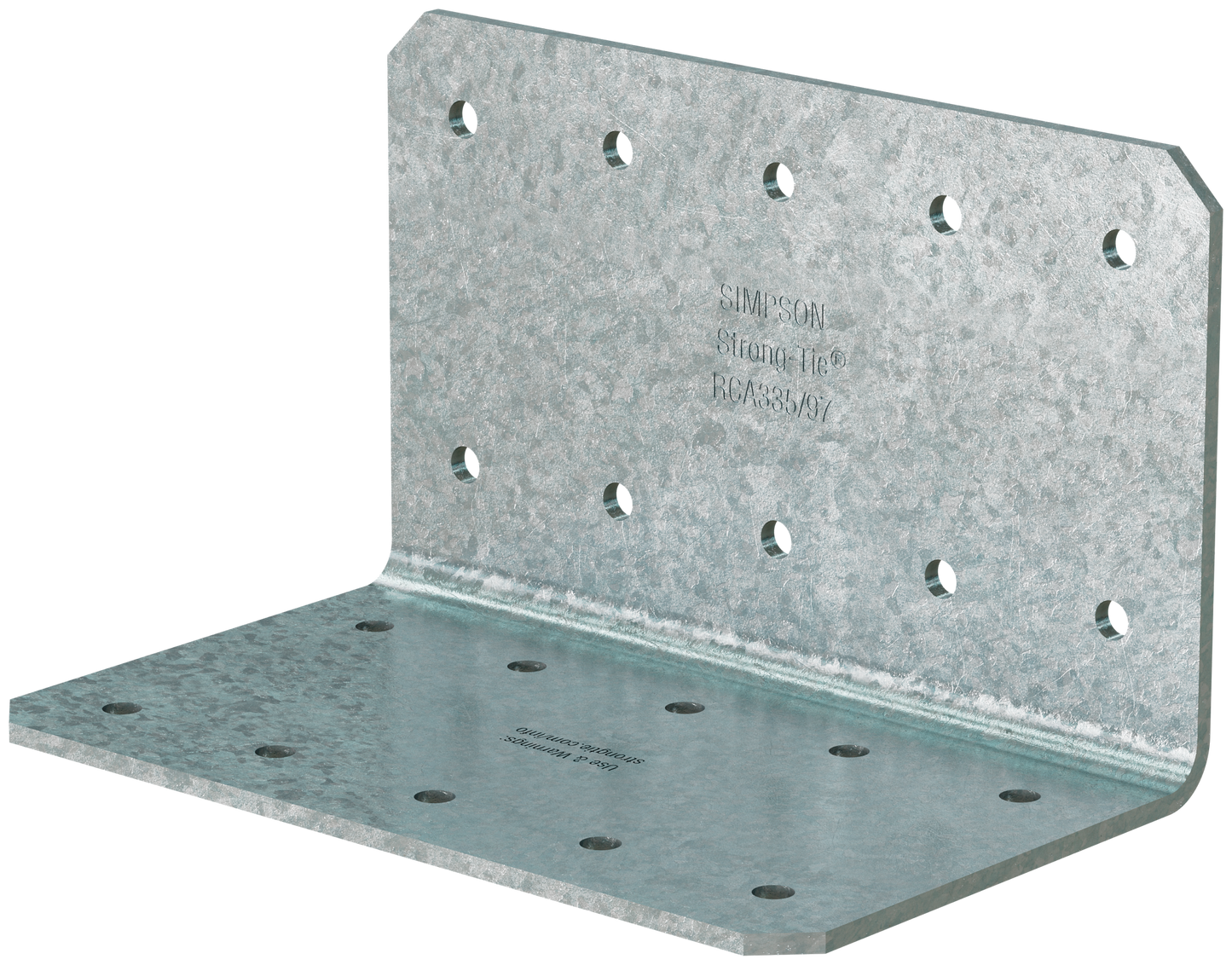 Simpson Strong-Tie RCA335/97-R35 RCA 3 in. x 3 in. x 5 in. 12-Gauge Galvanized Rigid Connector Angle (35-Qty) (Pack of 40)