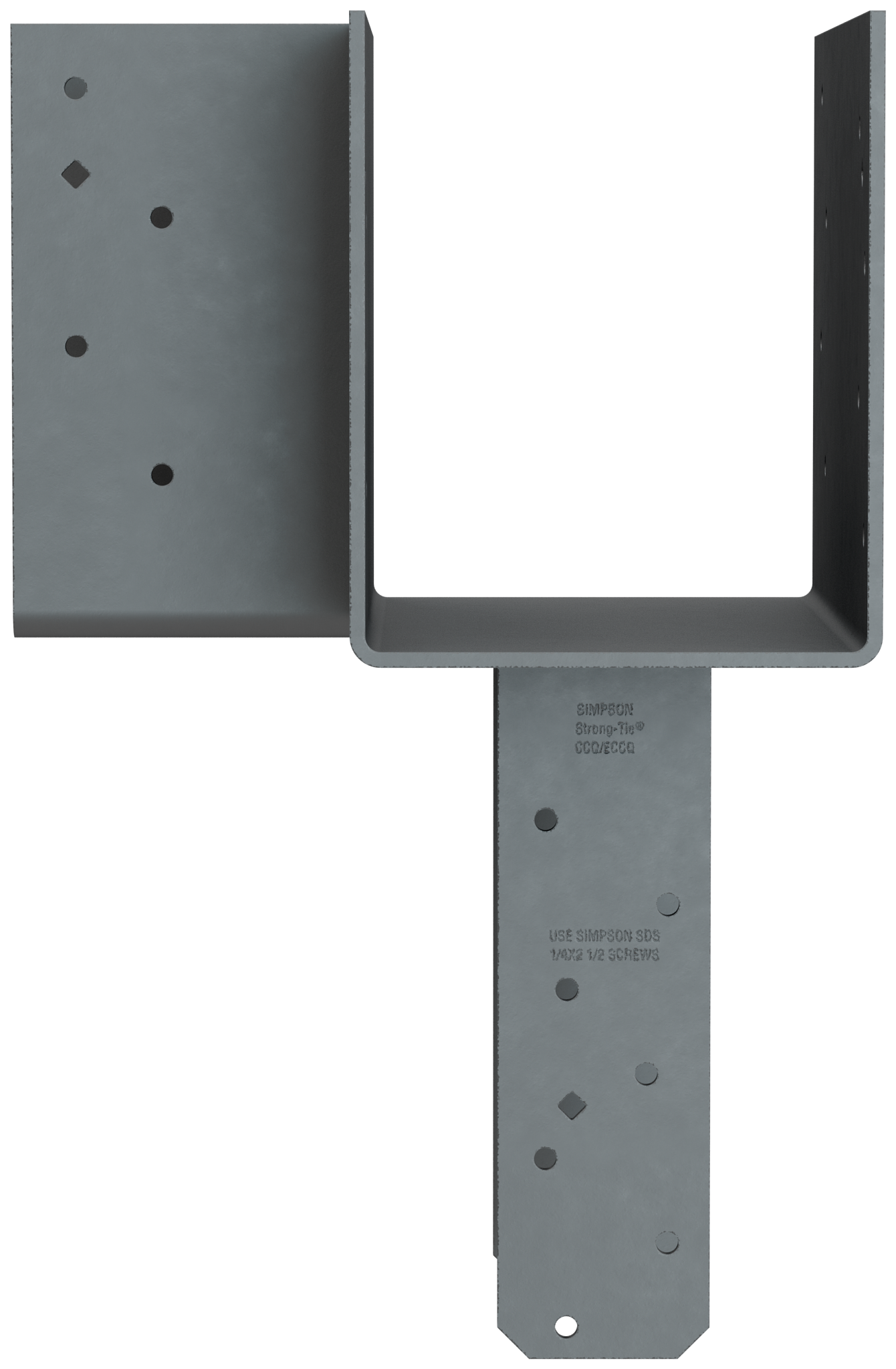Simpson Strong-Tie ECCLLQ666SDS ECCLLQ L-Shape End Column Cap for 6x Beams, 6x Post w/ SDS Screws, Skewed Left