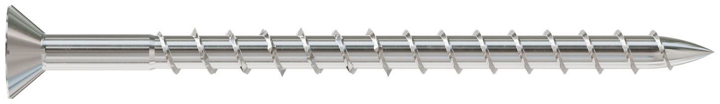 Simpson Strong-Tie S08250WPF5 Deck-Drive™ DWP WOOD SS Screw — #8 x 2-1/2 in. T-20, Flat Head, Type 305 (5 lb.) (Pack of 6)