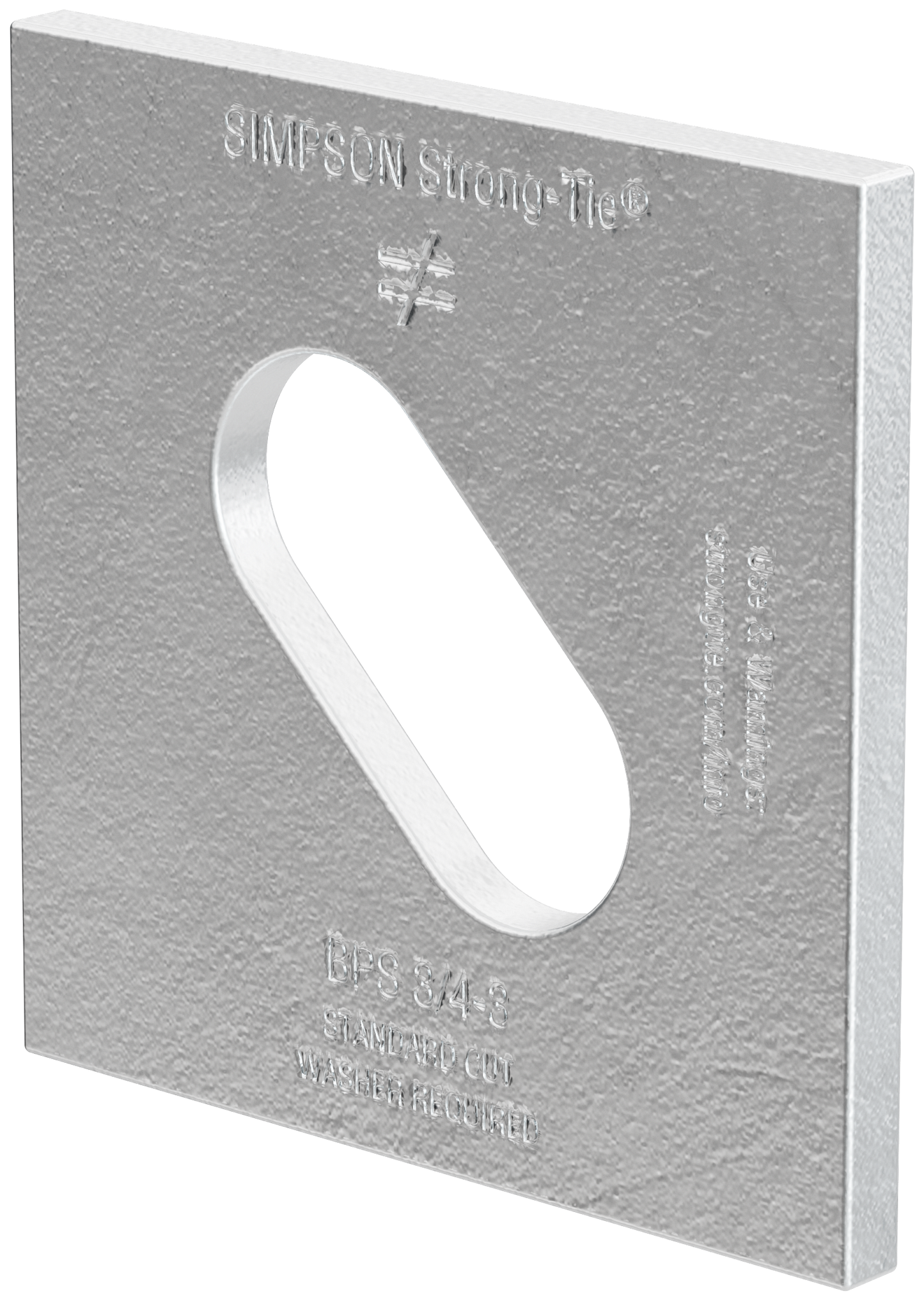 Simpson Strong-Tie BPS 3/4-3HDG BPS 3 in. x 3 in. HDG Slotted Bearing Plate with 3/4 in. Bolt Dia. (Pack of 50)