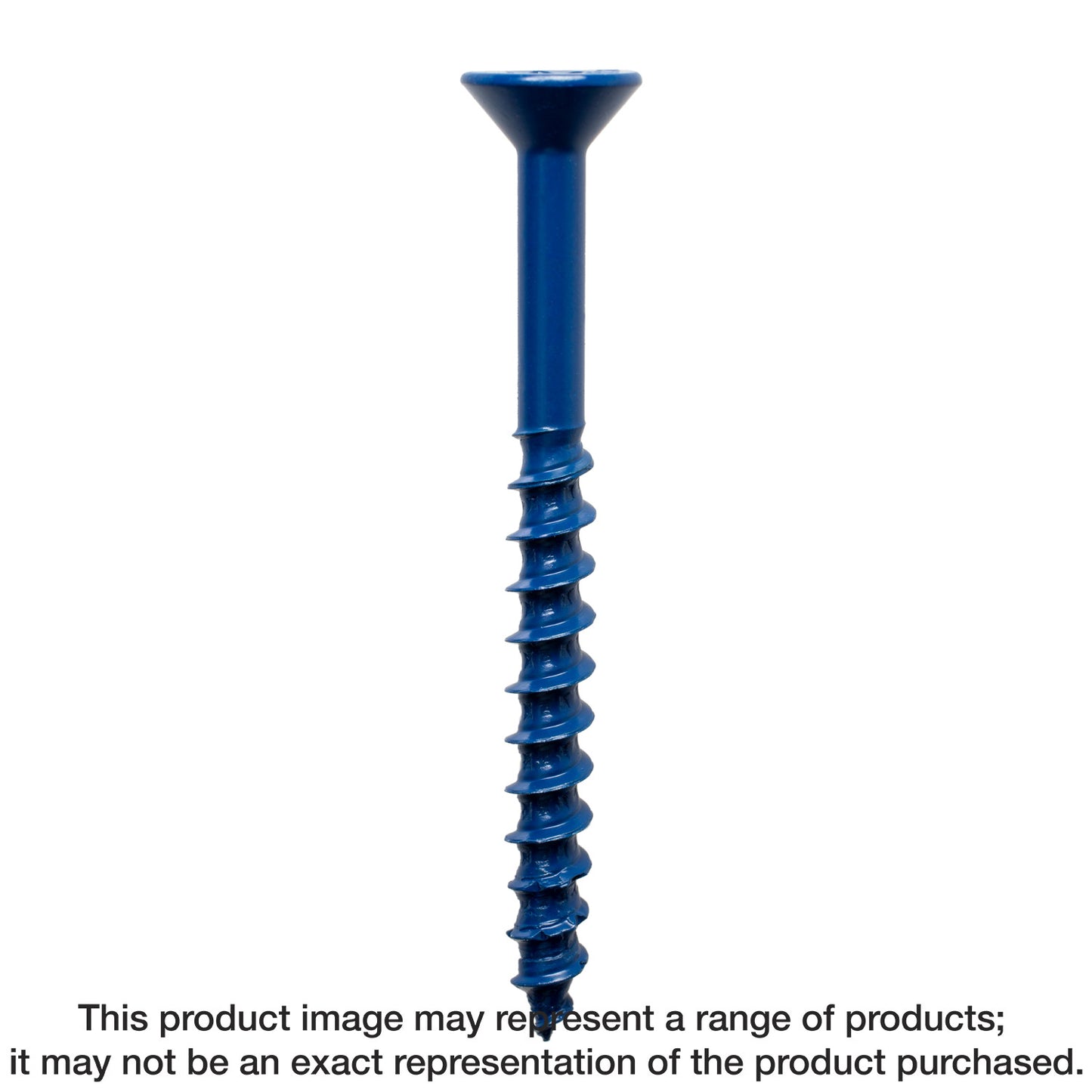 Simpson Strong-Tie TNT25234TF Titen Turbo™ — 1/4 in. x 2-3/4 in. 6-Lobe Flat-Head Concrete and Masonry Screw, Blue (100-Qty) (Pack of 5)