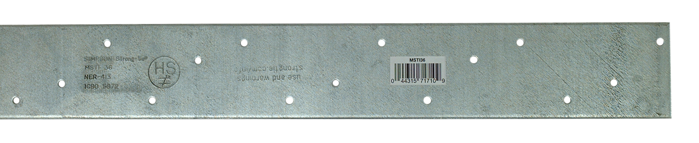 Simpson Strong-Tie MSTI36 MSTI 36 in. 12-Gauge Galvanized Medium Strap Tie