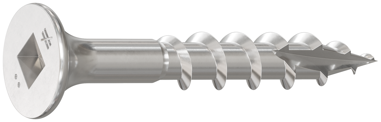 Simpson Strong-Tie S08125DBB Bugle-Head Wood Screw, Square Drive — #8 x 1-1/4 in. #2 Square, Type 305 (5000-Qty) (Pack of 64)
