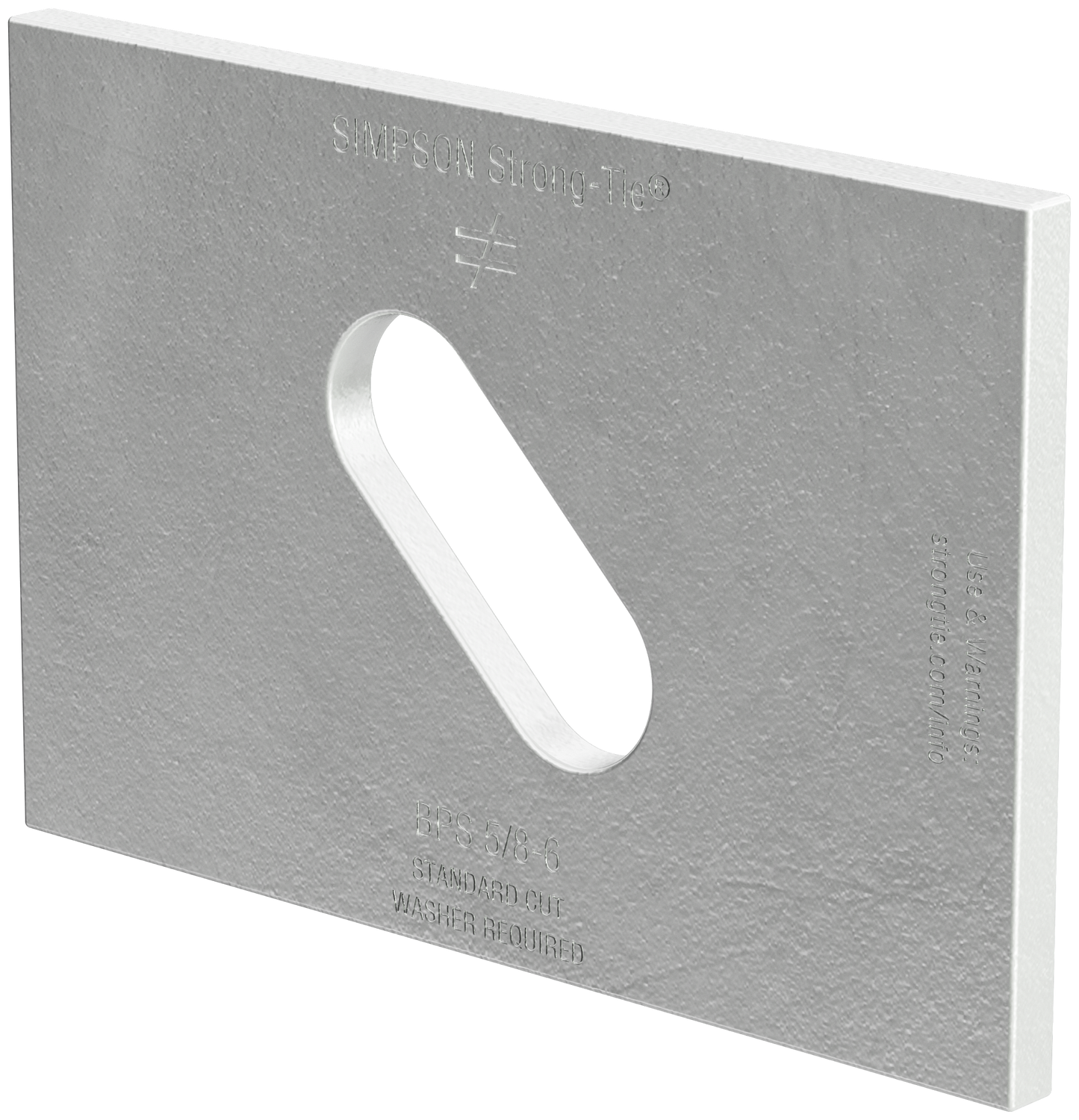 Simpson Strong-Tie BPS 5/8-6HDG BPS 3 in. x 4-1/2 in. HDG Slotted Bearing Plate with 5/8 in. Bolt Dia. (Pack of 25)