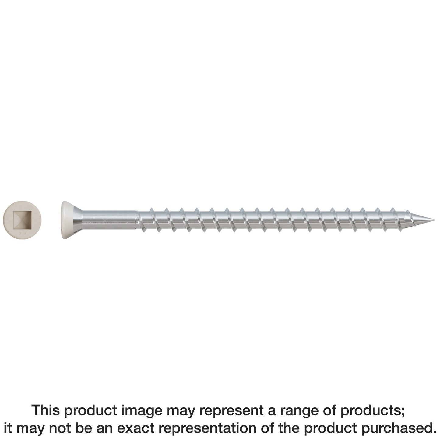 Simpson Strong-Tie DTH212S305TN02 Trim-Head Screw — Sharp Point (Collated) — #7 x 3-1/2 in. #2 Square Type 305 Tan 02 (1000-Qty) (Pack of 100)