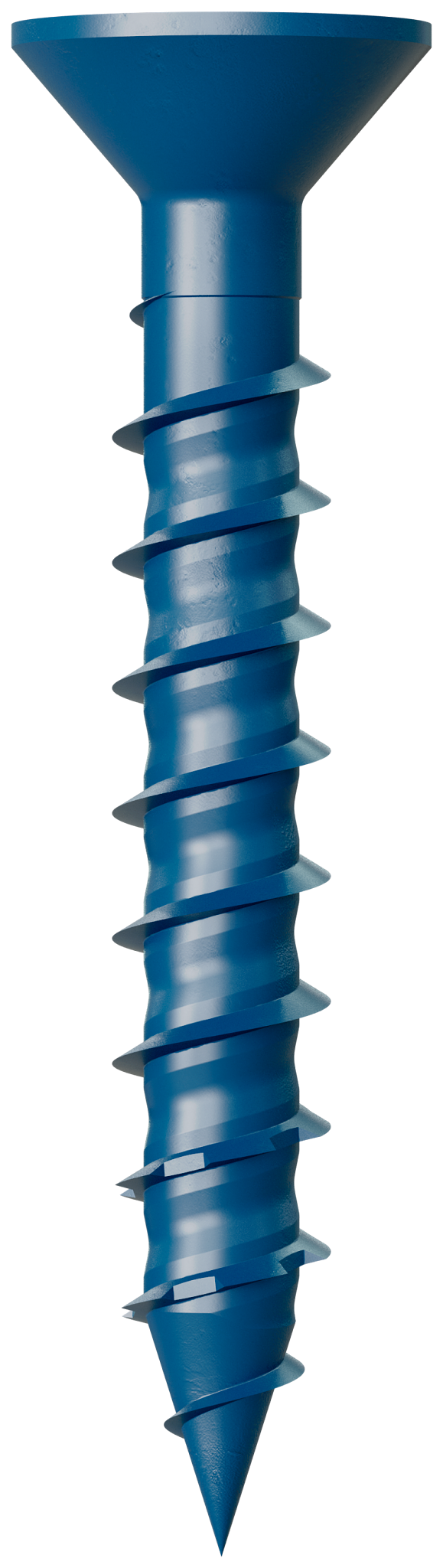 Simpson Strong-Tie TNT25134TFC75 Titen Turbo™ — 1/4 in. x 1-3/4 in. 6-Lobe Flat-Head Concrete and Masonry Screw, Blue (75-Qty)