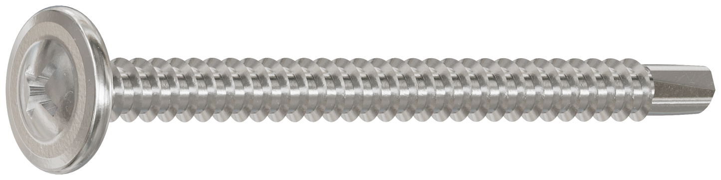 Simpson Strong-Tie F08T200KDB Self-Drilling Wire-Lath Modified Truss-Head Screw — #8 x 2 in. Type 410 (2500-Qty) (Pack of 64)