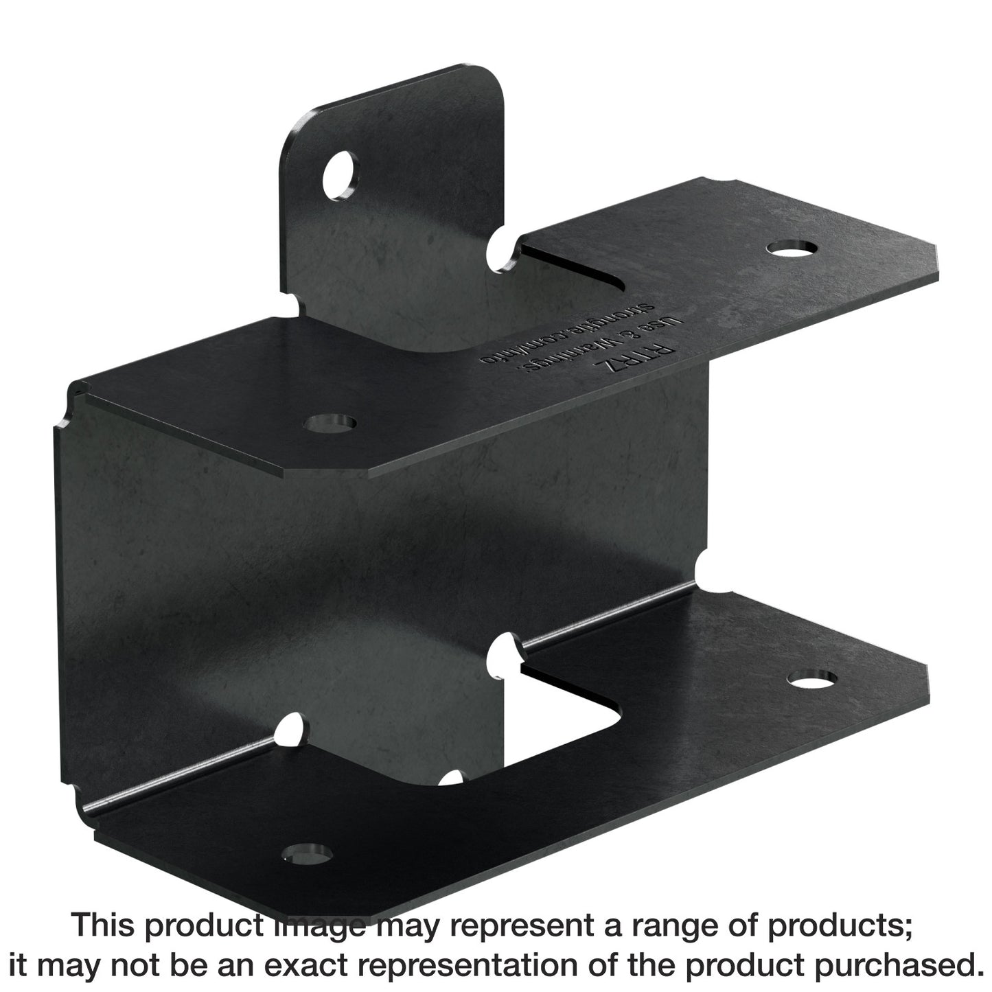 Simpson Strong-Tie APRTR Outdoor Accents® ZMAX®, Black Powder-Coated Rigid Tie® Rail Connector for 2x Joist/Post (Pack of 20)