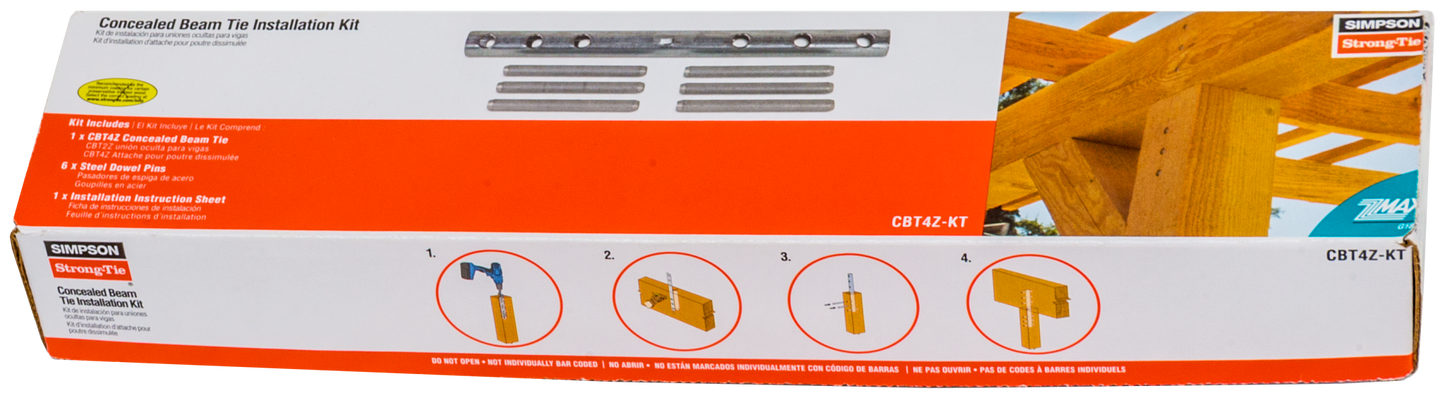 Simpson Strong-Tie CBT4Z-KT CBTZ™ 12-Gauge ZMAX® Concealed Beam Tie for 6x6 Post (Pack of 240)
