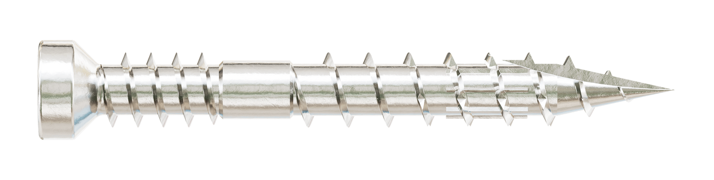 Simpson Strong-Tie FT07114T500 Finish Trim Screw — #7 x 1-1/4 in. T10, Trim-Head, Type 316 (500-Qty)