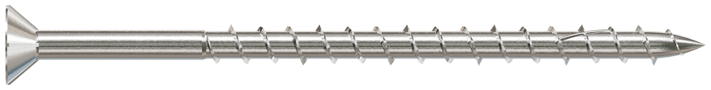 Simpson Strong-Tie S08300WPF5 Deck-Drive™ DWP WOOD SS Screw — #8 x 3 in. T-20, Flat Head, Type 305 (5 lb.) (Pack of 6)