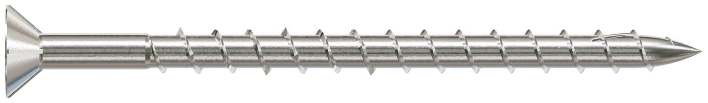 Simpson Strong-Tie S08250WPF1 Deck-Drive™ DWP WOOD SS Screw — #8 x 2-1/2 in. T-20, Flat Head, Type 305 (1 lb.)