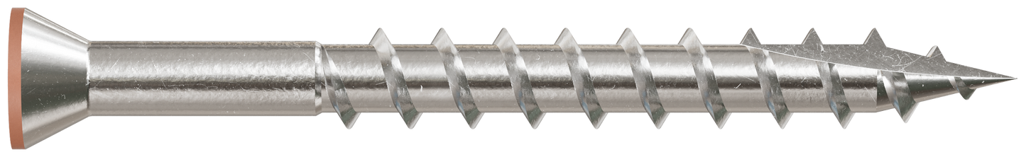 Simpson Strong-Tie T07162FT70TN03 Trim-Head Screw, 6-Lobe Drive — #7 x 1-5/8 in. T-15 Type 316, Tan 03 (70-Qty) (Pack of 600)