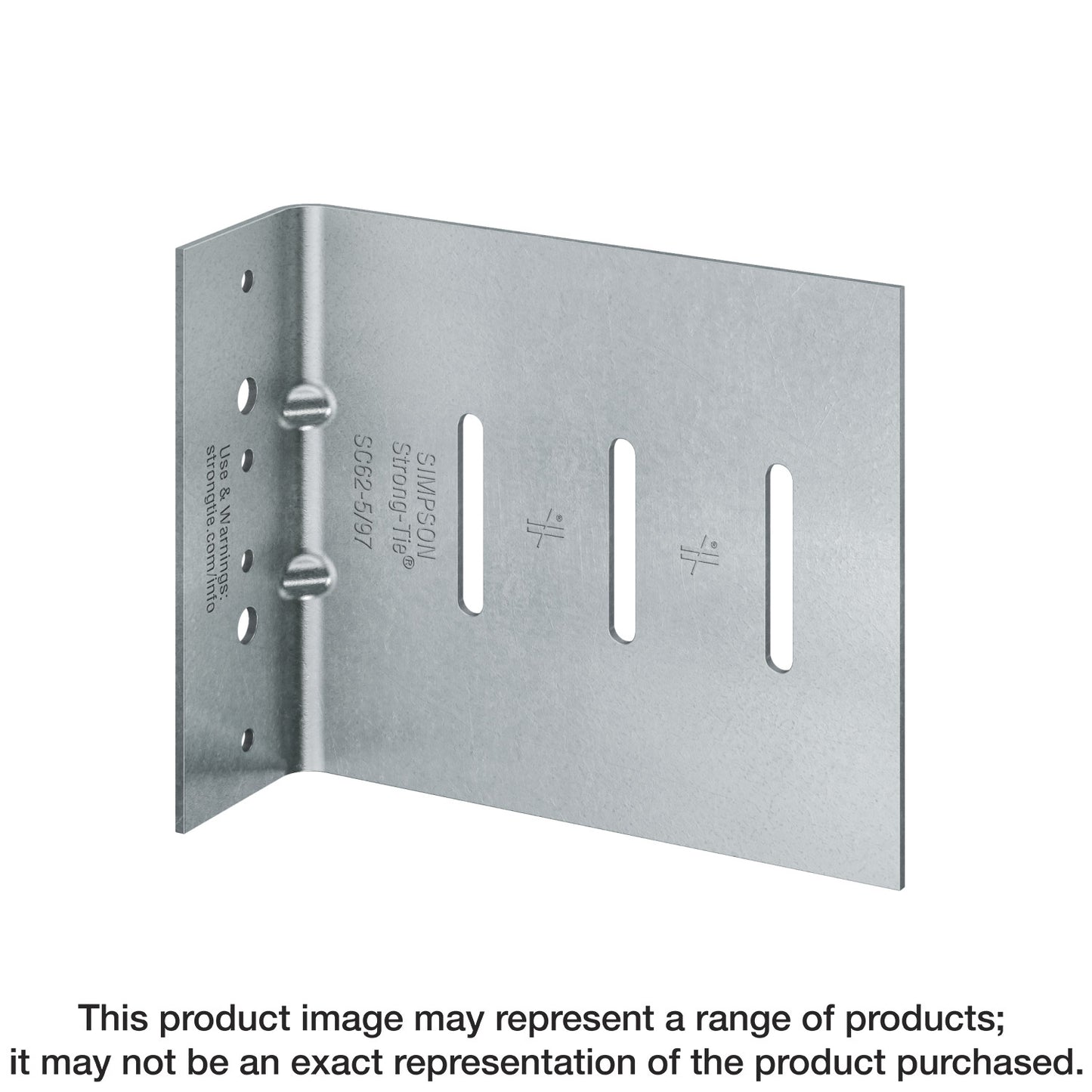 Simpson Strong-Tie SC62-5/97-KT25 SC 6 in. 12 ga. Bypass Framing Slide-Clip Connector w/ Screws (Qty-25)