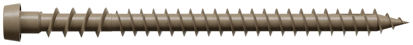 Simpson Strong-Tie DCU234BR05R350 Deck-Drive™ DCU COMPOSITE Screw — #10 x 2-3/4 in. T20, Quik Guard®, Brown 05 (350-Qty) (Pack of 300)